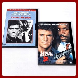 Lethal Weapon 1 & 2 DVD Set Mel Gibson Danny Glover Action Directors Cut Movie